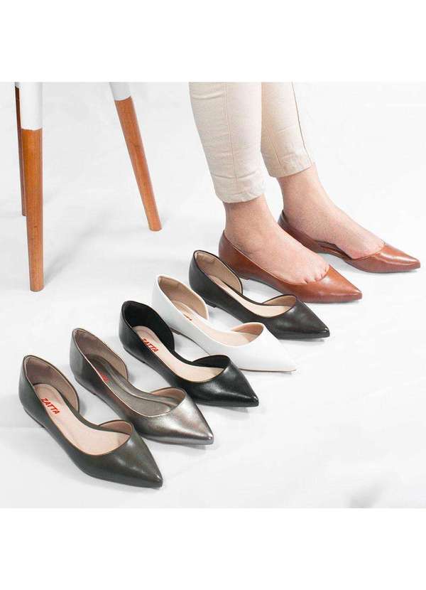 Zatta Calcados - Sapatilha Aberta na Lateral Mel Branco 5