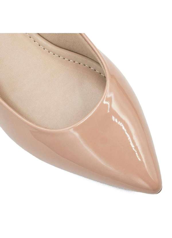 Zatta Calcados - Sapatilha Zatta Basica Lisa Nubia Verniz Bege 5