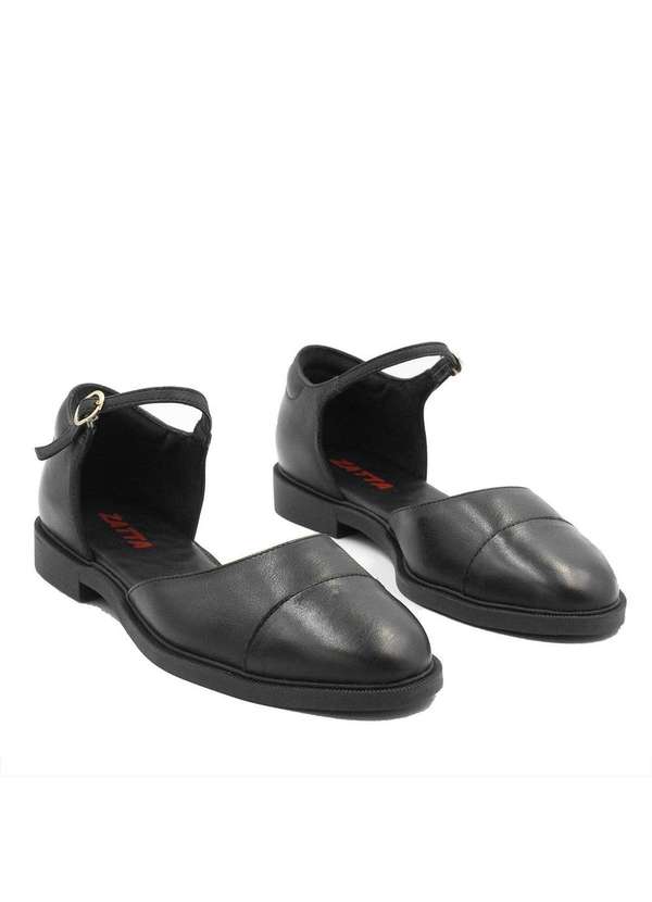 Zatta Calcados - Sapato em Couro com Bico Fechado Florisbela Preto 5
