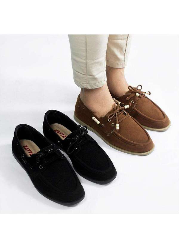 Zatta Calcados - Mocassim Camurca Amara Preto 6