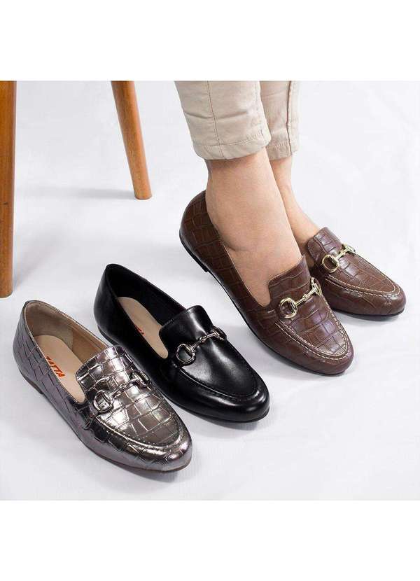 Zatta Calcados - Mocassim Fivela Evelyn Preto 6