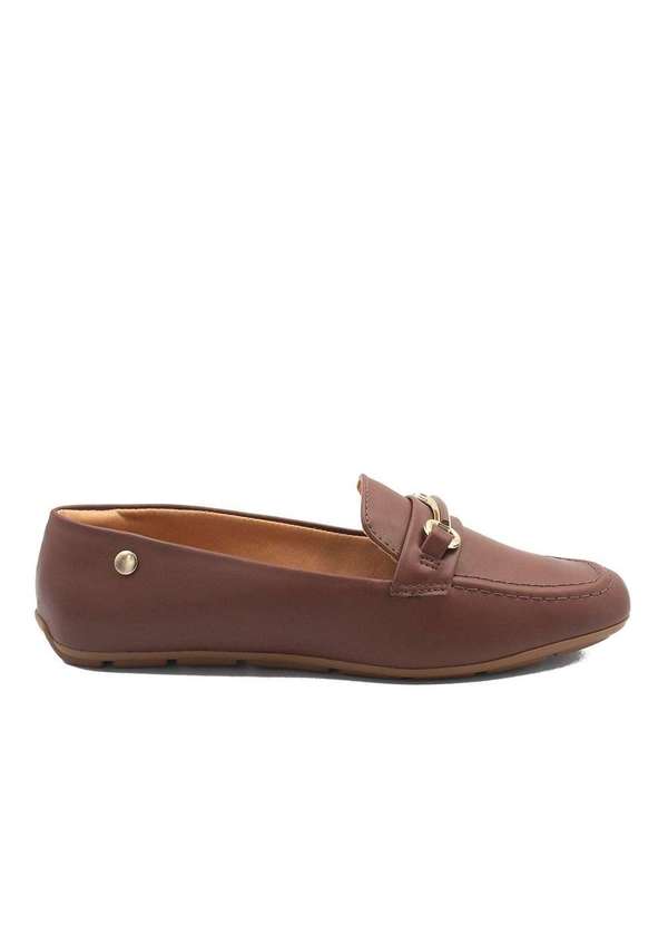 Zatta Calcados - Mocassim Flat Bico Quadrado Rita Marrom 2
