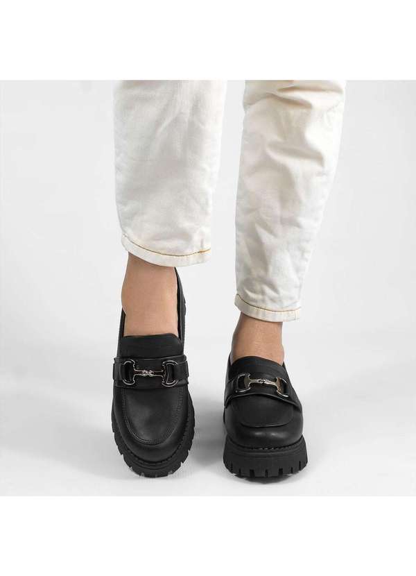 Zatta Calcados - Mocassim Tratorado Sola Alta Amelia Preto 3