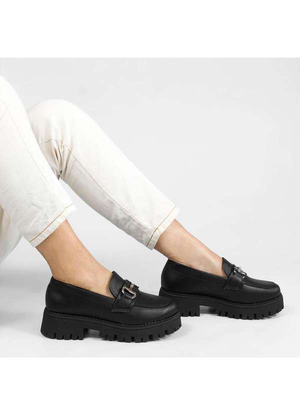 Zatta Calcados - Mocassim Tratorado Sola Alta Amelia Preto 5