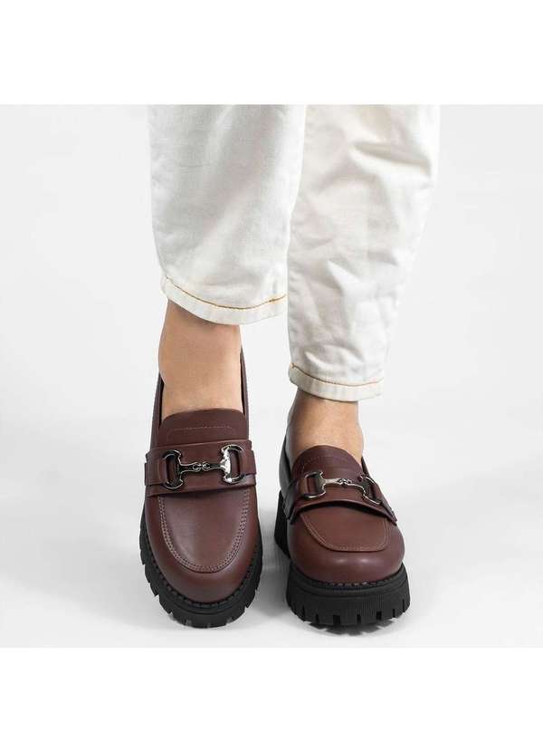 Zatta Calcados - Mocassim Tratorado Sola Alta Amelia Marrom 6