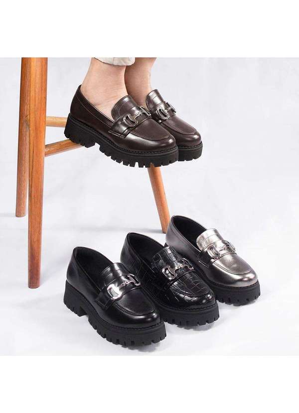 Zatta Calcados - Mocassim Tratorado Sola Alta Amelia Marrom 6