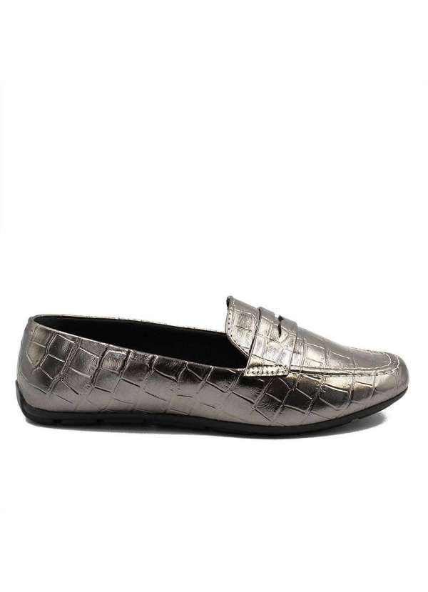 Zatta Calcados - Mocassim Zatta Flat Eliana Prata Velho Cinza 2