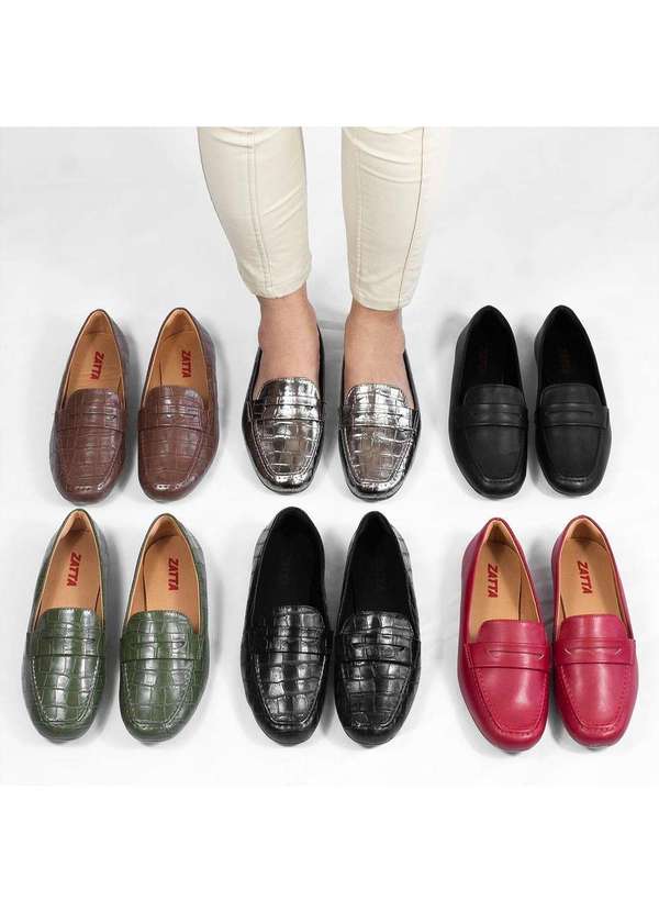 Zatta Calcados - Mocassim Zatta Flat Eliana Prata Velho Cinza 5