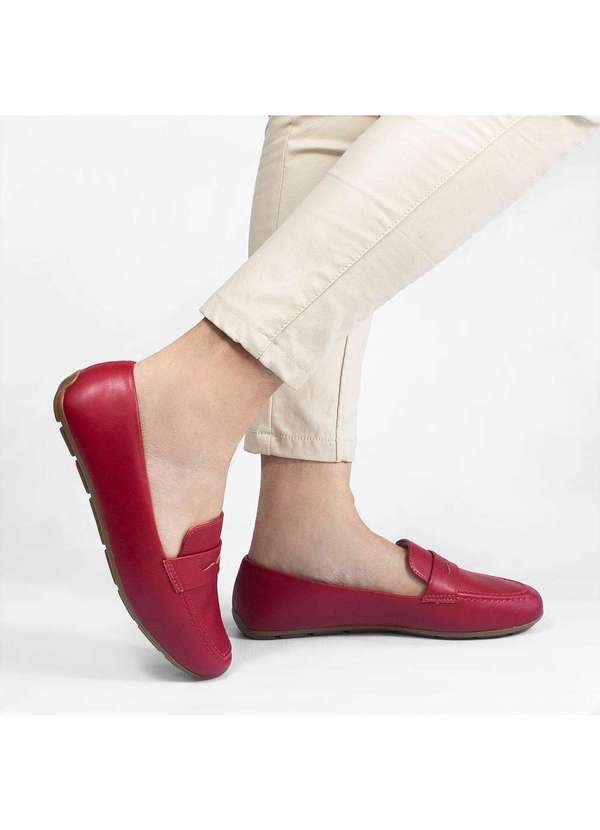 Zatta Calcados - Mocassim Zatta Flat Eliana Vermelho Vermelho