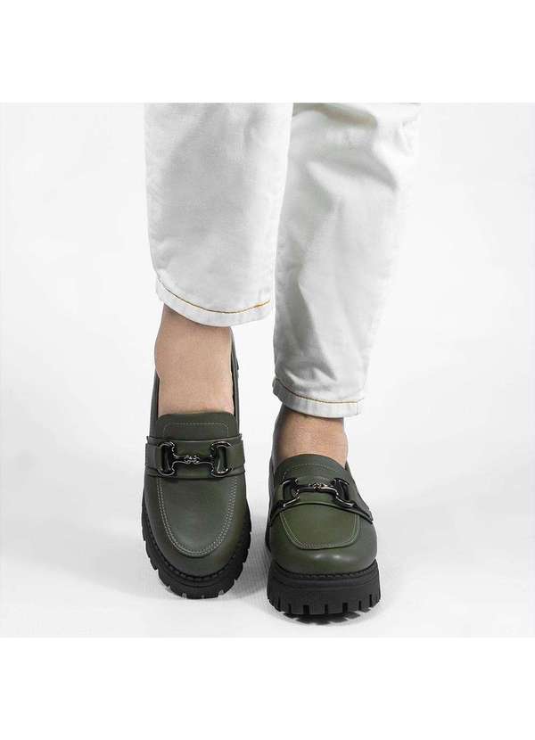 Zatta Calcados - Mocassim Zatta Sola Alta Amelia Verde 3