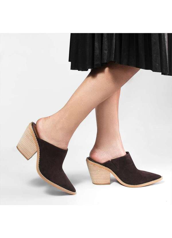 Zatta Calcados - Mule Western Salto Bloco Melanie Marrom