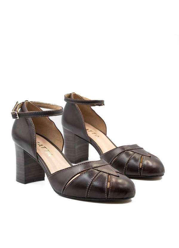 Zatta Calcados - Sapato Retro Boneca Couro Gaby Marrom 3