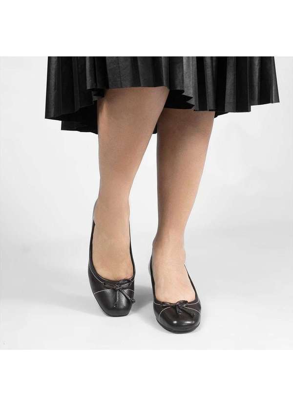 Zatta Calcados - Sapato Zatta Retro Salto Bloco Laco Marrom 4