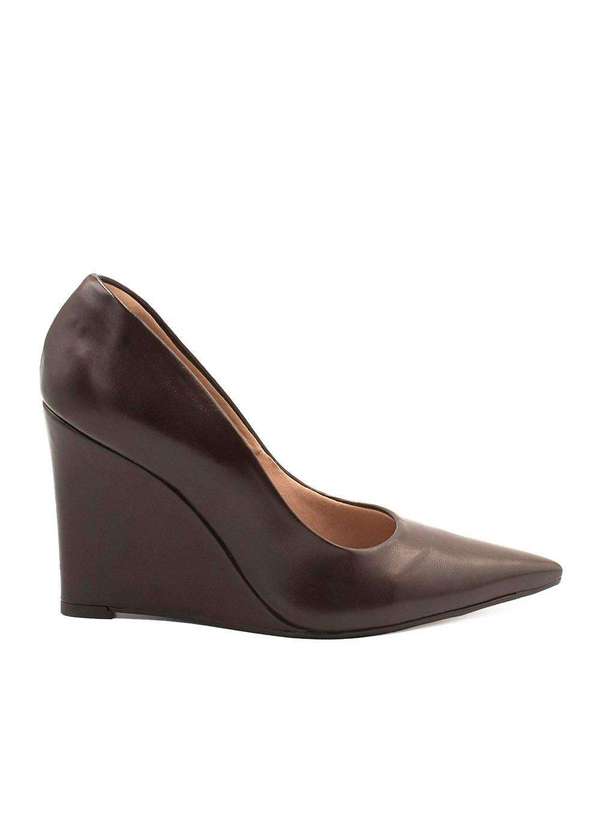 Zatta Calcados - Scarpin Anabela Bico Fino  Antonia Marrom 2