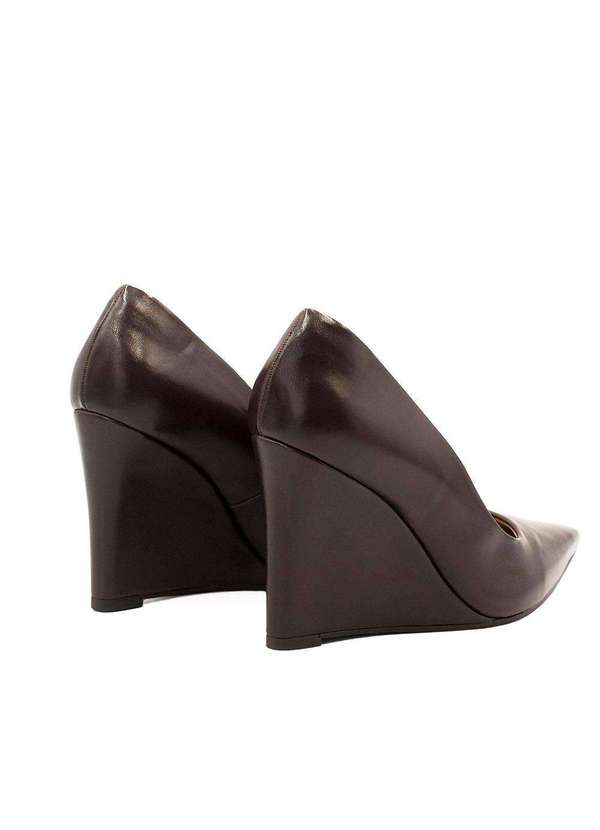 Zatta Calcados - Scarpin Anabela Bico Fino  Antonia Marrom 3