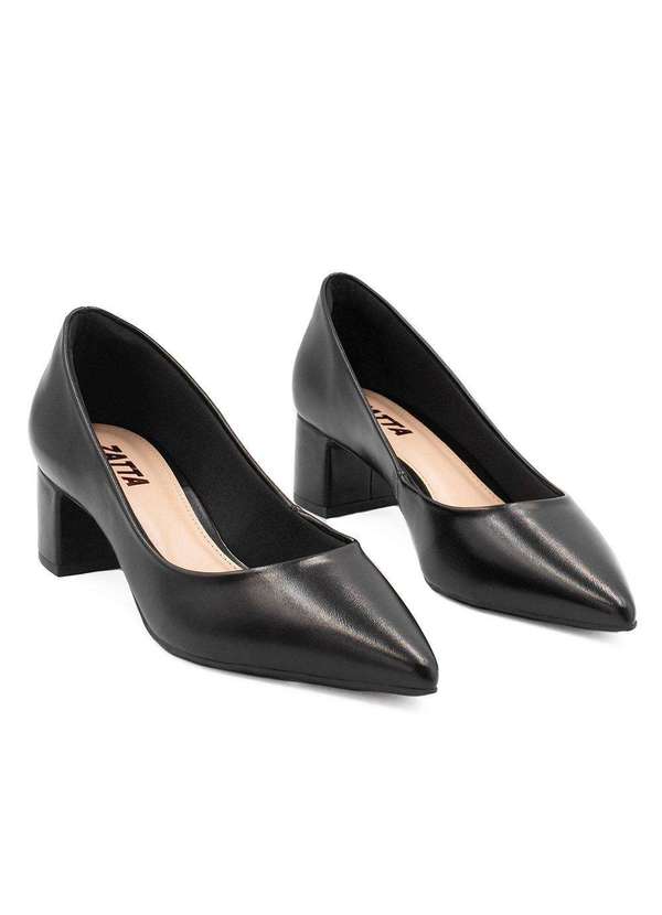 Zatta Calcados - Scarpin Salto Bloco Baixo Leonor Preto 4