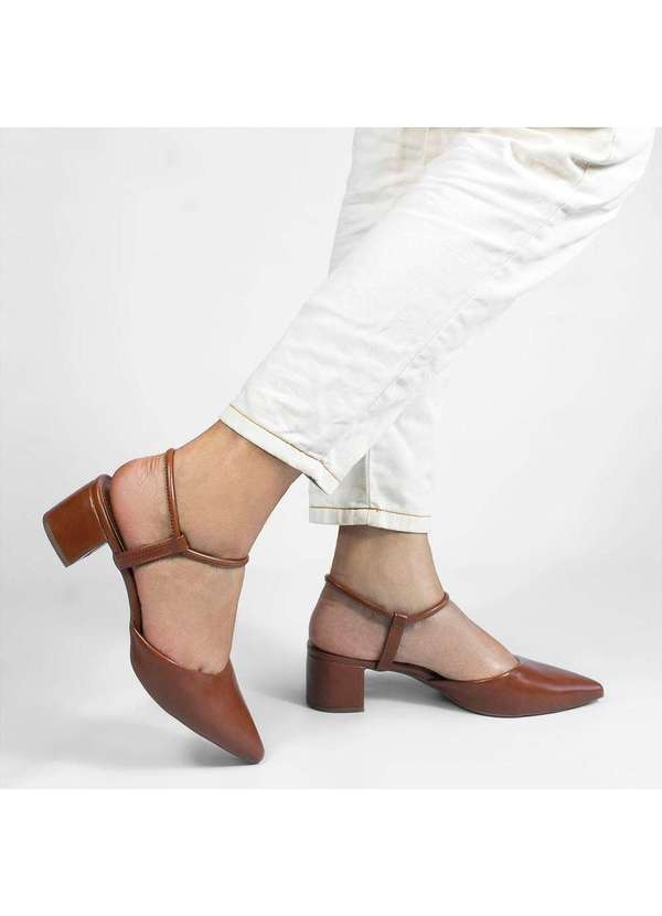 Zatta Calcados - Scarpin Slingback Elastico Milly Marrom