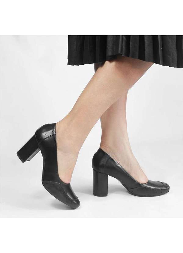 Zatta Calcados - Scarpin Zatta Retro Recorte Tereza Preto