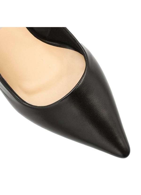 Zatta Calcados - Scarpin Zatta Slingback Salto Bloco Aline Preto Preto 5