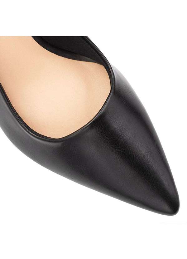 Zatta Calcados - Scarpin Zatta Slingback Salto Bloco Aline Preto 3