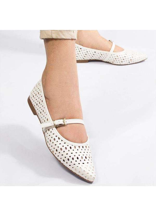 Zatta Calcados - Sapatilha Zatta Bico Fino Cecilia Branco 4