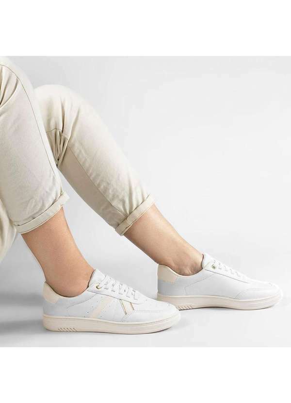 Zatta Calcados - Tenis Baixo Cadarco Michele Bege