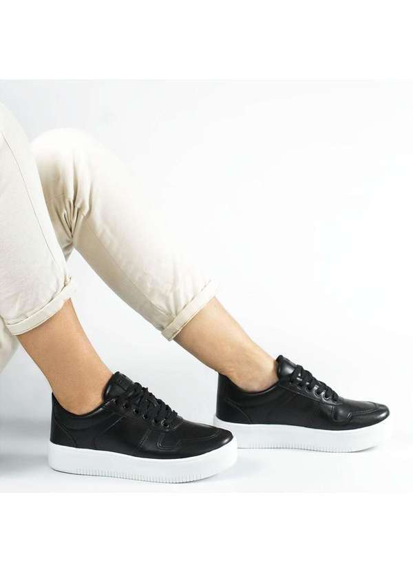 Zatta Calcados - Tenis Basico Flatform Tiene Preto