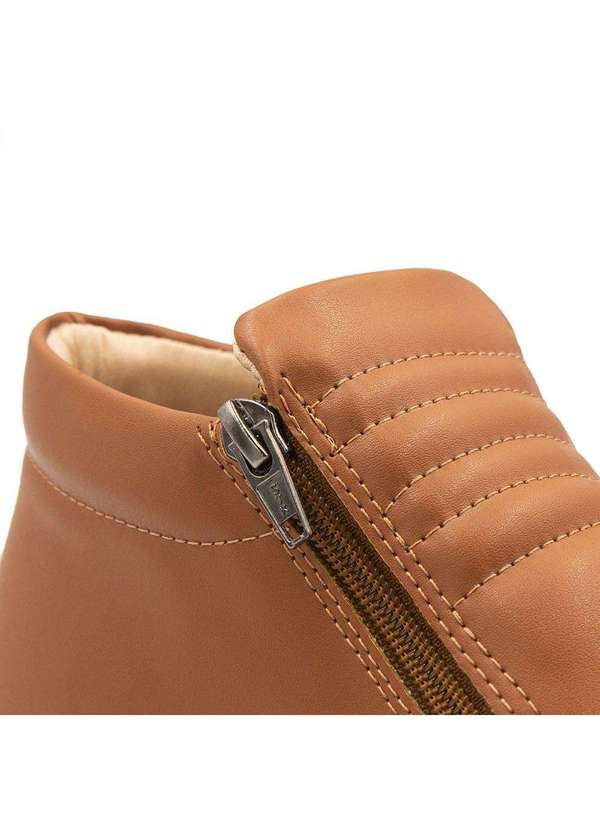 Zatta Calcados - Tenis Boot Feminino com Ziper Lateral Pathy Marrom 3