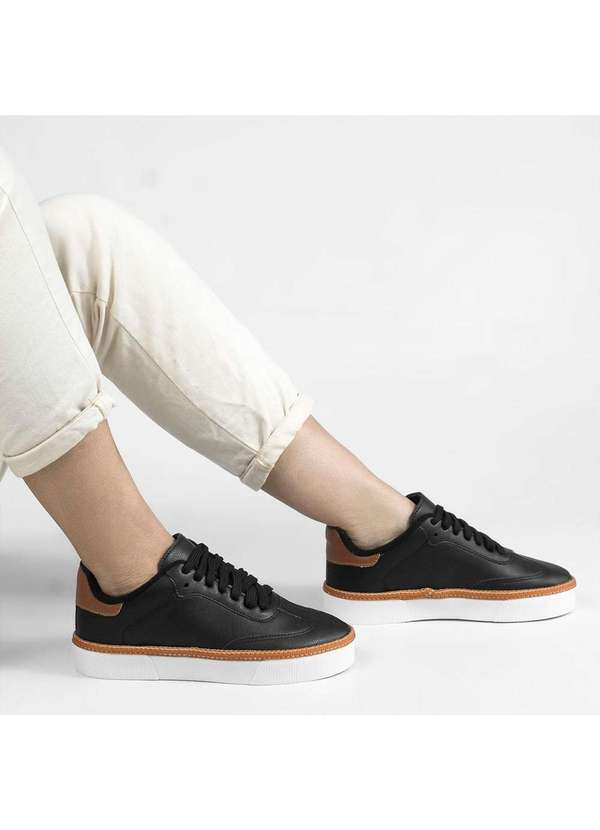 Zatta Calcados - Tenis Casual Basico Serena Preto