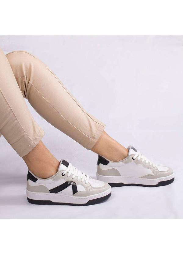 Zatta Calcados - Tenis Casual Cadarco Lyandra Bicolor Branco 1