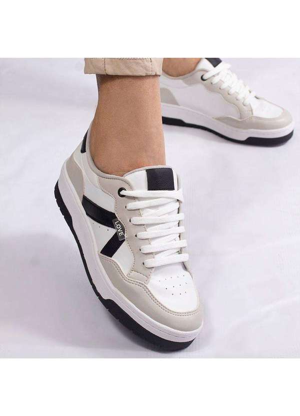 Zatta Calcados - Tenis Casual Cadarco Lyandra Bicolor Branco 4