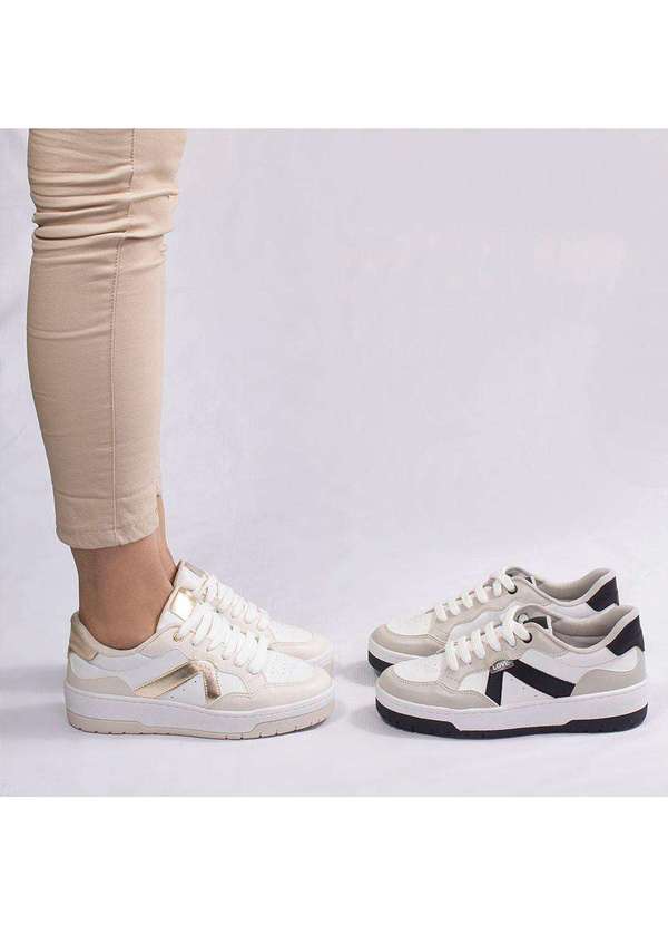 Zatta Calcados - Tenis Casual Cadarco Lyandra Bicolor Branco 6