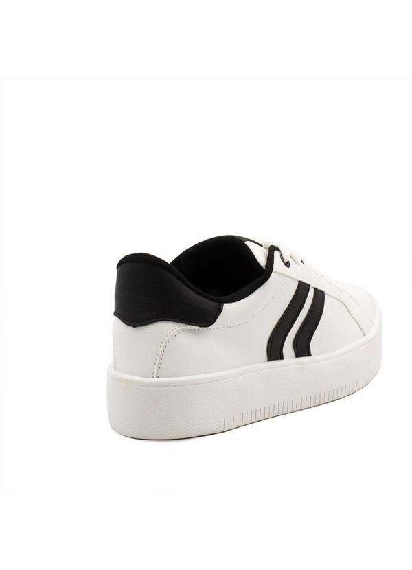 Zatta Calcados - Tenis Casual Duas Listras Lateral Lidia Branco 4