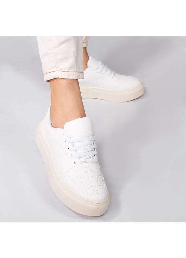 Zatta Calcados - Tenis Casual Zatta Flatform  Kimberly Branco 4