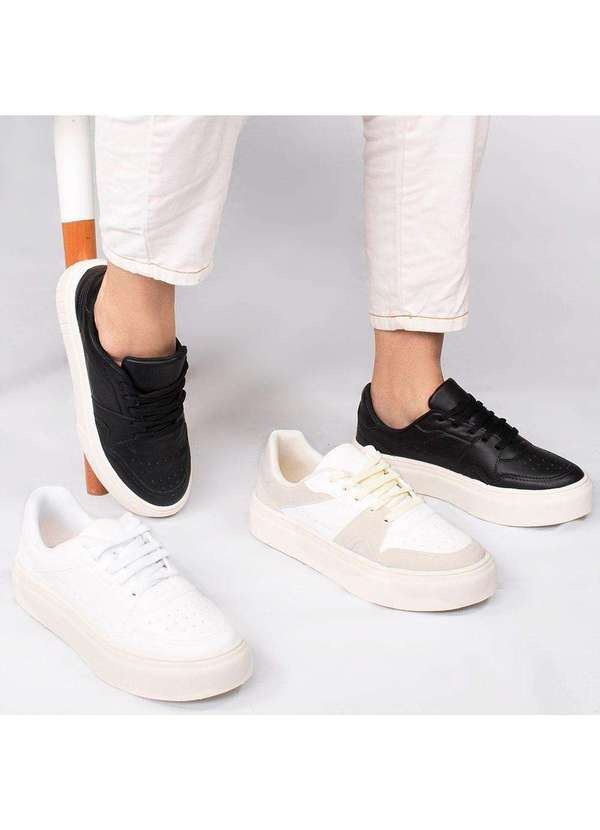 Zatta Calcados - Tenis Casual Zatta Flatform  Kimberly Branco 5