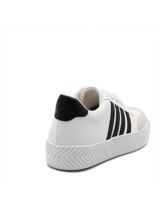 Zatta Calcados - Tenis Feminino Listras Laterais Vilma Preto 4