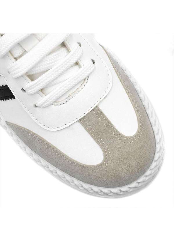 Zatta Calcados - Tenis Feminino Listras Laterais Vilma Preto 7