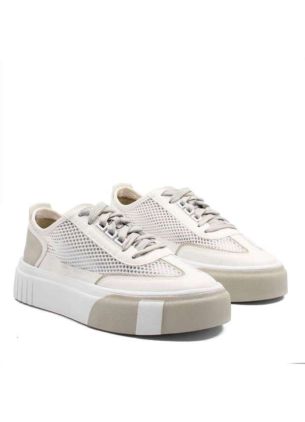 Zatta Calcados - Tenis Flatform Tela Zaya Branco Branco 6