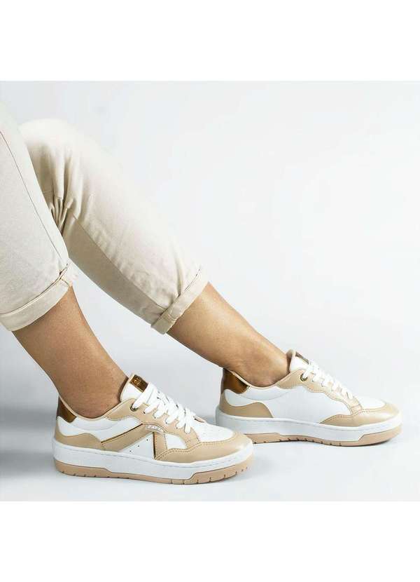 Zatta Calcados - Tenis Flatform Thalia Palha Bege