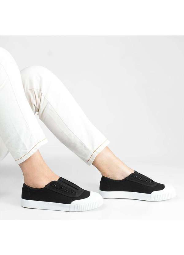 Zatta Calcados - Tenis Lona sem Cadarco Berenice Preto 2