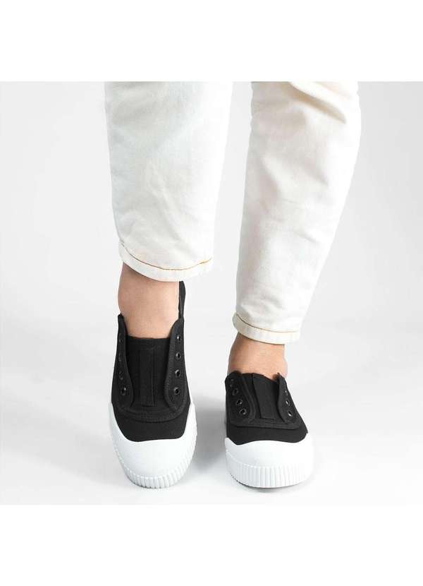 Zatta Calcados - Tenis Lona sem Cadarco Berenice Preto 6