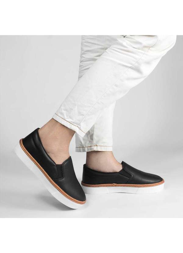 Zatta Calcados - Tenis Slip-On Casual Sirley Preto