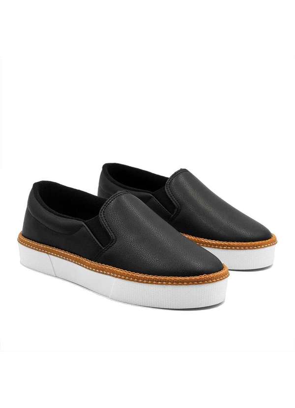 Zatta Calcados - Tenis Slip-On Casual Sirley Preto 4