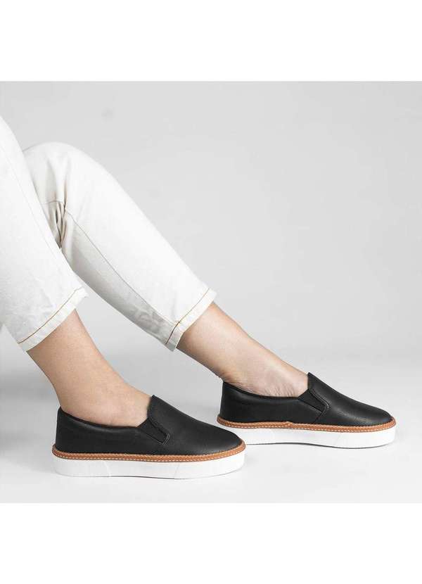 Zatta Calcados - Tenis Slip-On Casual Sirley Preto 5