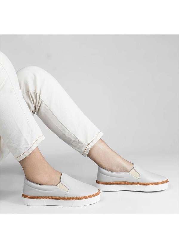 Zatta Calcados - Tenis Slip-On Casual Sirley Cinza 5