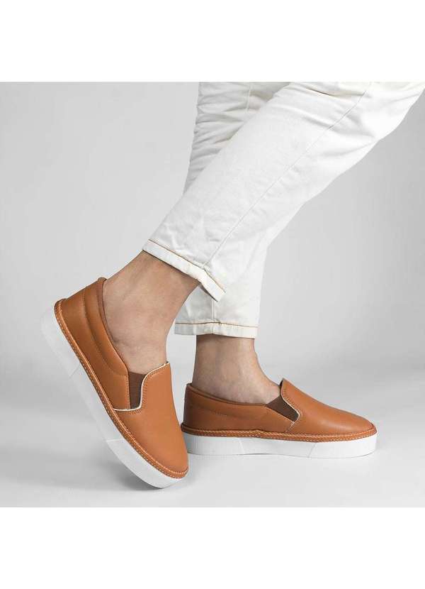 Zatta Calcados - Tenis Slip-On Casual Sirley Marrom 1