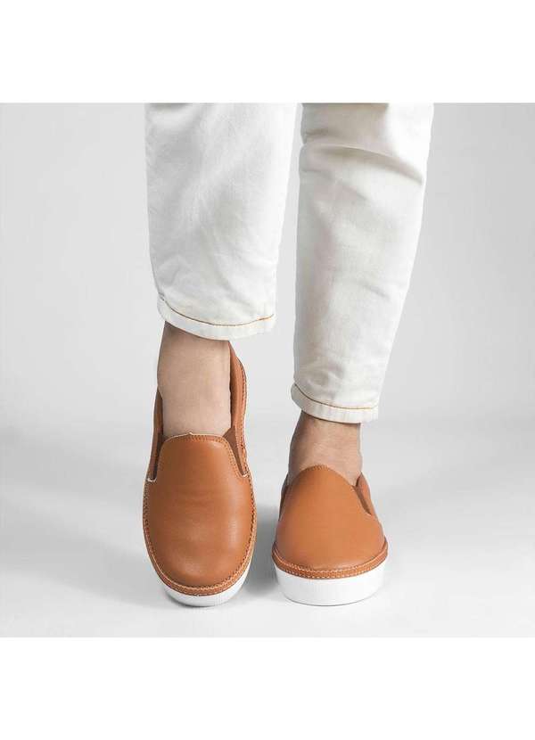 Zatta Calcados - Tenis Slip-On Casual Sirley Marrom 3