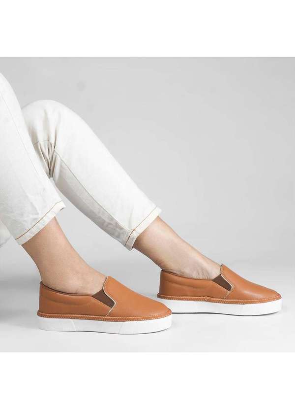 Zatta Calcados - Tenis Slip-On Casual Sirley Marrom 5