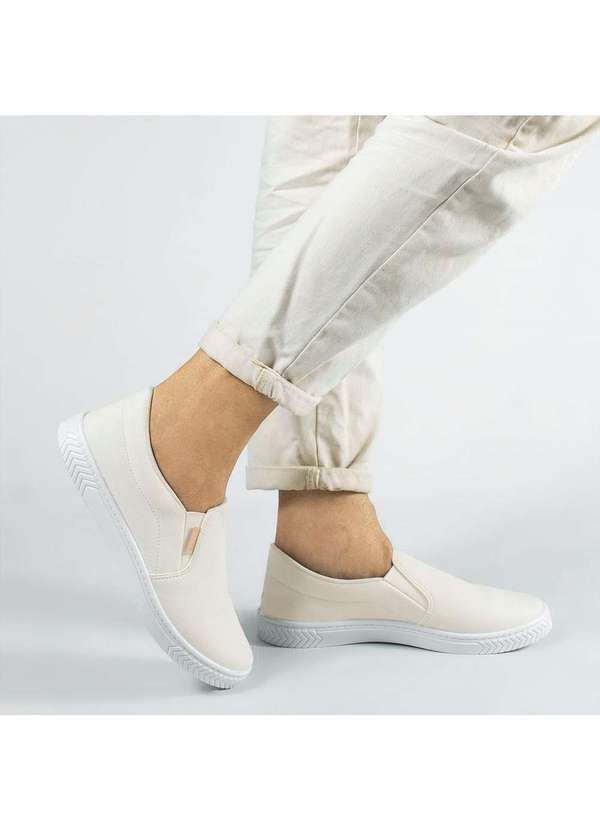 Zatta Calcados - Tenis Slip-On Lezard Lavinia Off White Branco