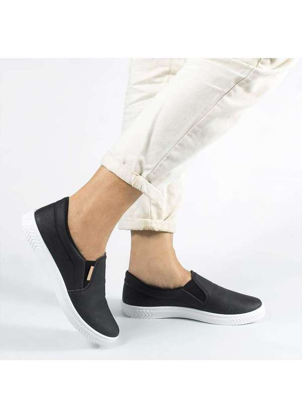 Zatta Calcados - Tenis Slip-On Lezard Lavinia Preto 1